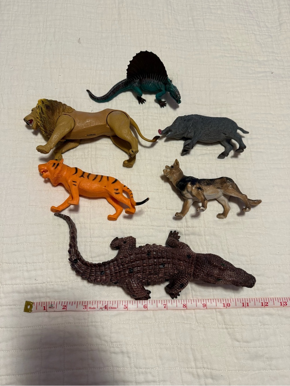 Assorted Reptile & Wild Animal Toy Set - Brown, Orange, Tan, Gray, Green